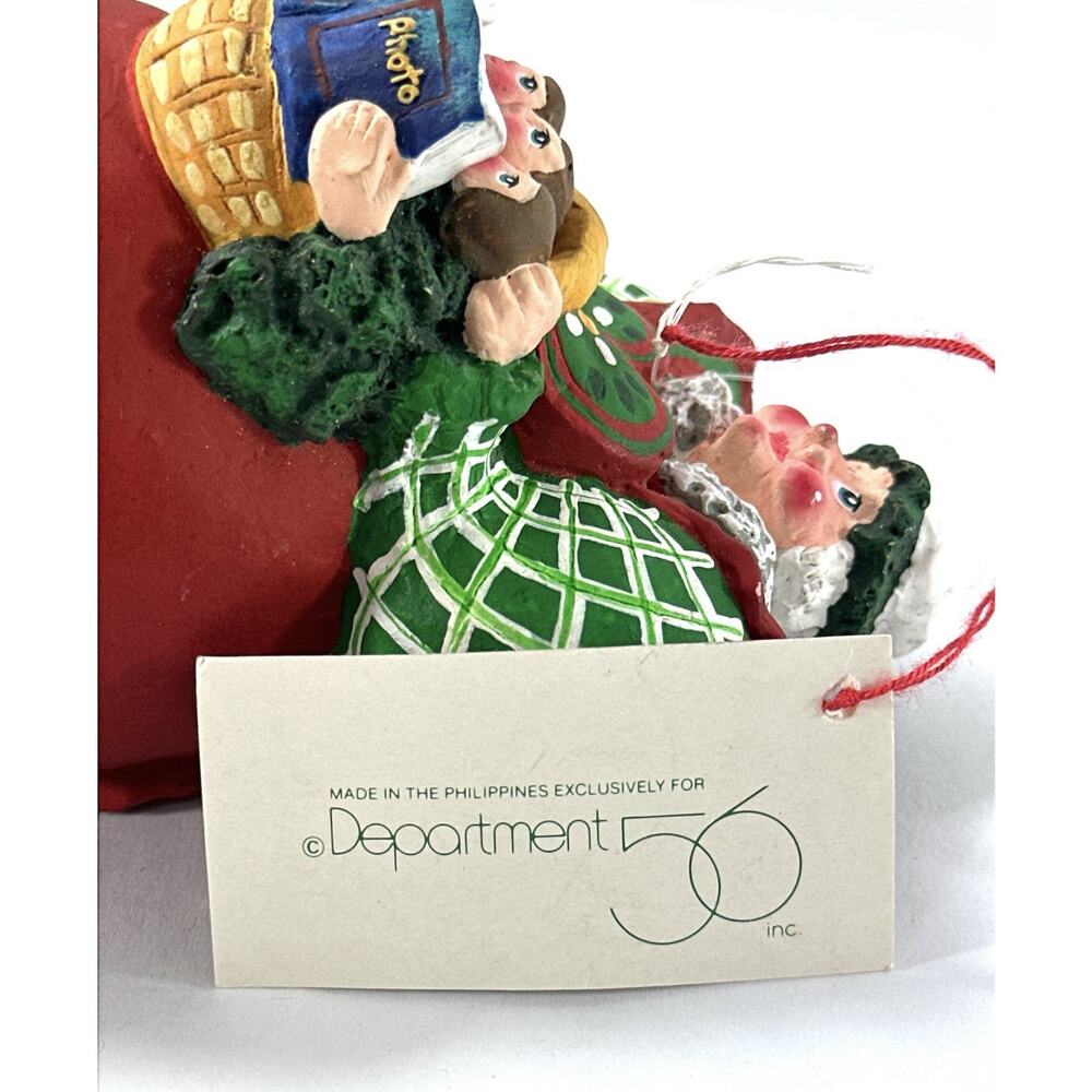 Vintage Dept 56 Christmas Ornament Angel Children Photo Album Family Memory 5” - Picture 9 of 9